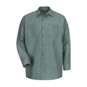 Red Kap® Industrial Solid Long Sleeve Light Green Work Shirt