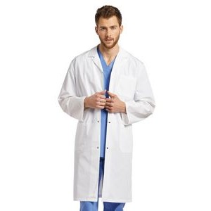 White Cross Snap Front Lab Coat