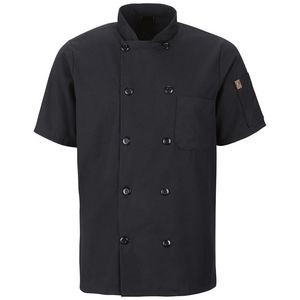Red Kap Men's Short Sleeve Chef Coat w/Oilblok & Mimix