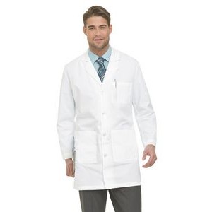 Landau® Men's White Lab Coat w/Cotton Twill