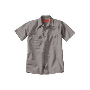 Red Kap® Industrial Solid Short Sleeve Silver Work Shirt