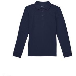 Classroom Uniforms Youth Long Sleeve Interlock Polo Shirt