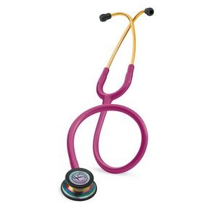 3M™ Littmann® Classic III Raspberry Pink Monitoring Stethoscope w/Champagne & Rainbow Finish