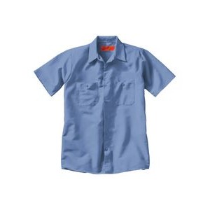 Red Kap® Industrial Solid Short Sleeve Petrol Blue Work Shirt