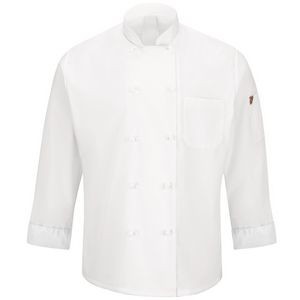 Red Kap Men's Long Sleeve Chef Coat w/Oilblok & Mimix