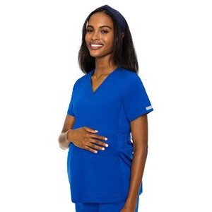 Med Couture Activate Women's V-Neck Side Knit Maternity Shirt