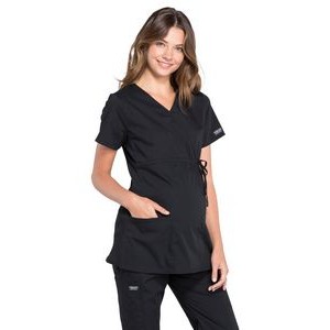 Cherokee® Workwear Professionals Maternity Mock Wrap Shirt
