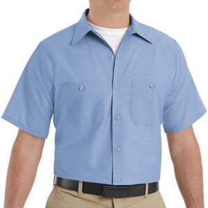 Red Kap® Industrial Solid Short Sleeve White Work Shirt