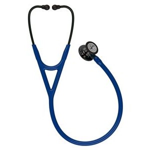 3M™ Littmann® Cardiology IV™ Navy Diagnostic Stethoscope w/Blue Stem, Black & High-Polish Smoke