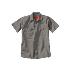 Red Kap® Industrial Solid Short Sleeve Gray Work Shirt