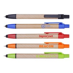 Eco Stylus Pen w/ Paper Barrel & Plastic Tip