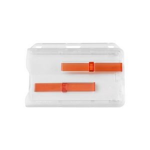 Horizontal Side-Load Frosted Molded Polycarbonate 2-Card Dispenser