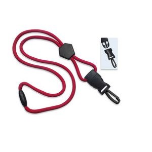 1/4" Blank Detachable Lanyard w/D-tach Plastic Swivel Hook (Red)