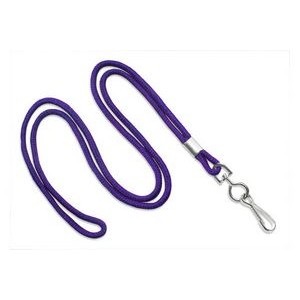 1/8" Blank Lanyard w/Swivel Hook (Purple)