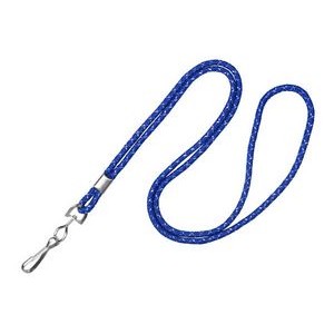 1/8" Metallic Cord Lanyard (Royal Blue) With Swivel Hook Attachment