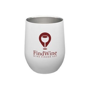 11 oz. Porter Stainless Steel Wine Glass (1 Color Imprint)