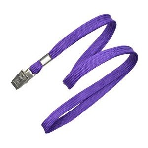 3/8" Blank Lanyard w/Bulldog Clip (Purple)