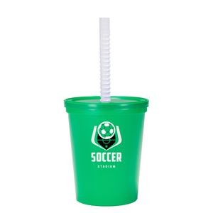 16 oz. Sipper Stadium Cup w/ Straw (1 Color Imprint)