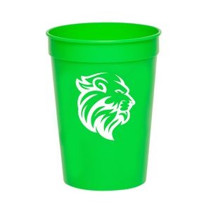 12 oz. Top Fan Plastic Stadium Cup (2 Color Imprint)