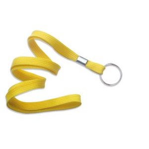 3/8" Blank Lanyard w/Split Ring (Yellow)