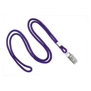 1/8" Blank Lanyard w/Bulldog Clip (Purple)