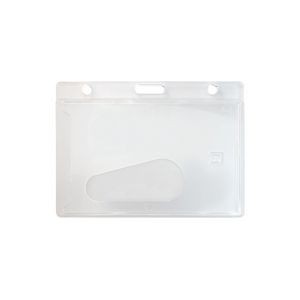 Horizontal Side-Load Frosted Molded Rigid-Plastic Access Card Dispenser w/ Slot Chains
