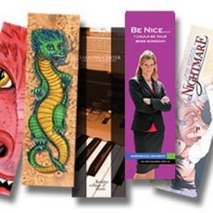 Full Color Bookmarks (1.5" x 7") - Printed Both Sides on Thick 14 Point card stock, Made in USA