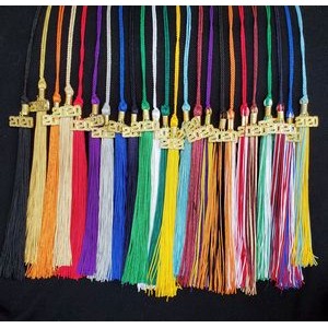 Graduation Tassel 16" long w/9.5" Tassel, 6.5" Loop, 2022 Charm and Clip Made in US - In Stock