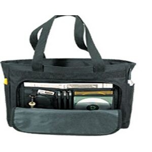 Poly Zipper Tote Bag w/ Briefcase (16"x14")
