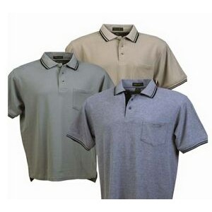Trimmed Pocket Golf Polo Short Sleeve Shirt