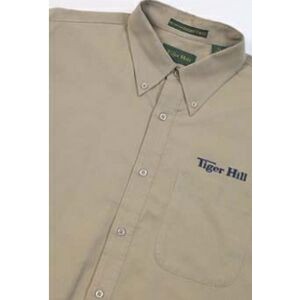 Men's Long Sleeve Twill Shirt w/ Button Down Collar