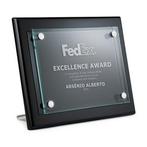 10½" x 13" Black & Glass Stand-Off Plaque