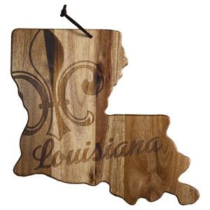 Rock & Branch® Origins Series Louisiana State Shaped Wood Serving & Cutting Board