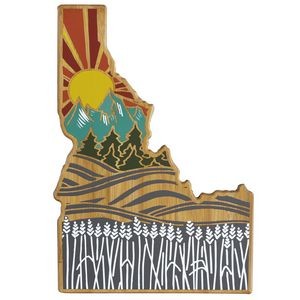Idaho State Shaped Cutting & Serving Board w/Artwork by Summer Stokes