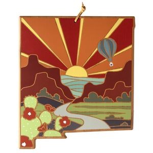New Mexico State Shaped Serving & Cutting Board w/Artwork by Summer Stokes