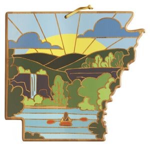 Arkansas State Shaped Serving & Cutting Board w/Artwork by Summer Stokes
