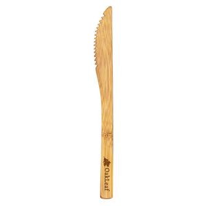 Reusable Bamboo Serrated 8" Knife, Dishwasher Safe