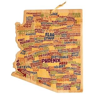 Arizona State Shaped Cutting & Serving Board w/Artwork by Wander on Words™