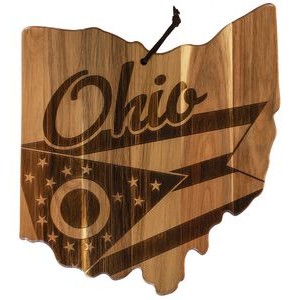 Rock & Branch® Origins Series Ohio State Shaped Wood Serving & Cutting Board
