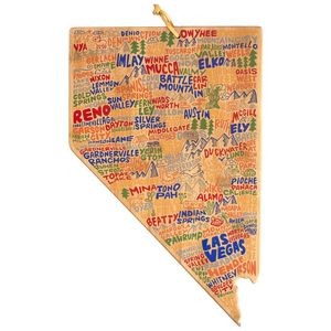 Nevada State Shaped Cutting & Serving Board w/Artwork by Wander on Words™