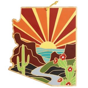 Arizona State Shaped Cutting & Serving Board w/Artwork by Summer Stokes