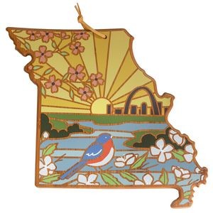Missouri State Shaped Serving & Cutting Board w/Artwork by Summer Stokes