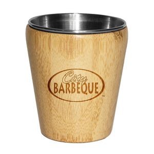 Bamboo Shot Glass w/Stainless Steel Interior