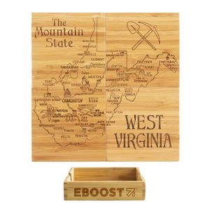 West Virginia Puzzle Coaster Set