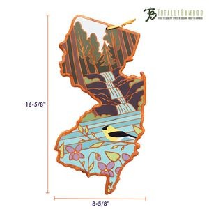 New Jersey State Shaped Serving & Cutting Board w/Artwork by Summer Stokes