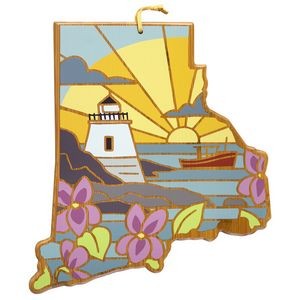 Rhode Island State Shaped Serving & Cutting Board w/Artwork by Summer Stokes