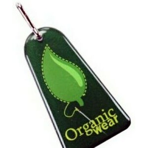 Zipper Pull Charm / Tag with Single Sided Custom Shape (Up to 1 Sq. In.)