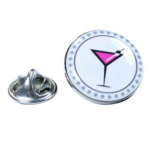 Lapel Pin with Butterfly Clutch (1" Round Domed)