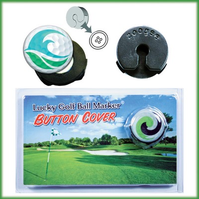 Lucky Golf Ball Marker Button Cover Clip (3/4" Round Domed Marker)