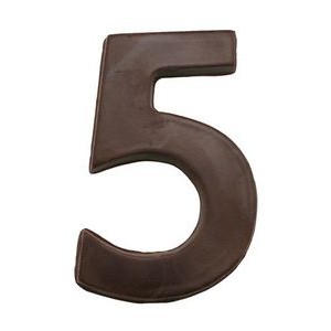 Large Number 5 Stock Chocolate Shape